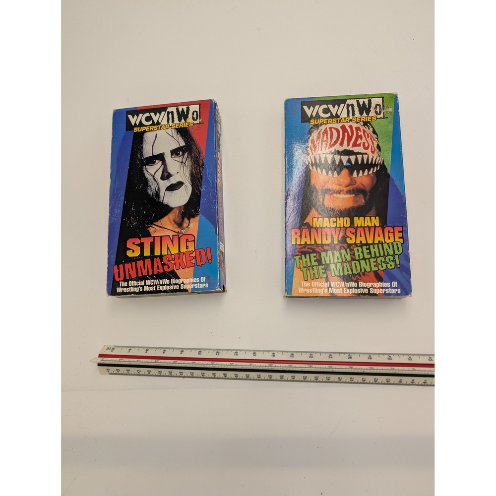 WCW nWo VHS Lot Sting Unmasked‎ Macho Man Randy Savage Superstar Series 1998